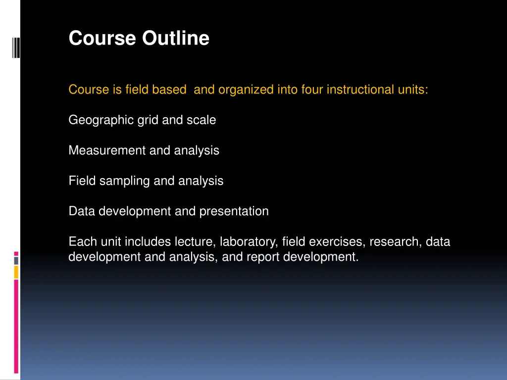 course outline