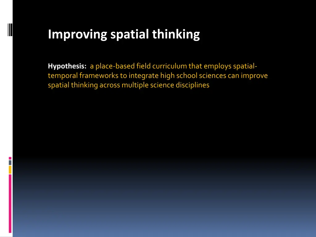 improving spatial thinking