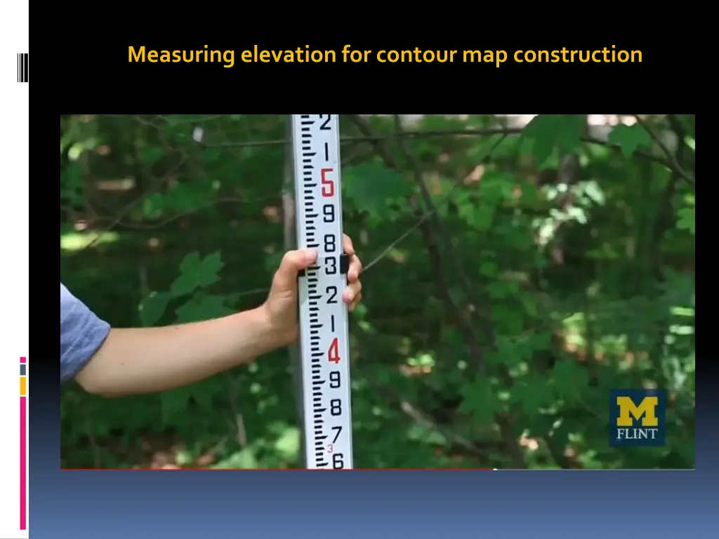 measuring elevation for contour map construction