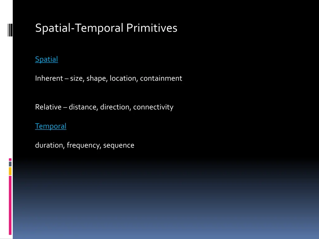 spatial temporal primitives