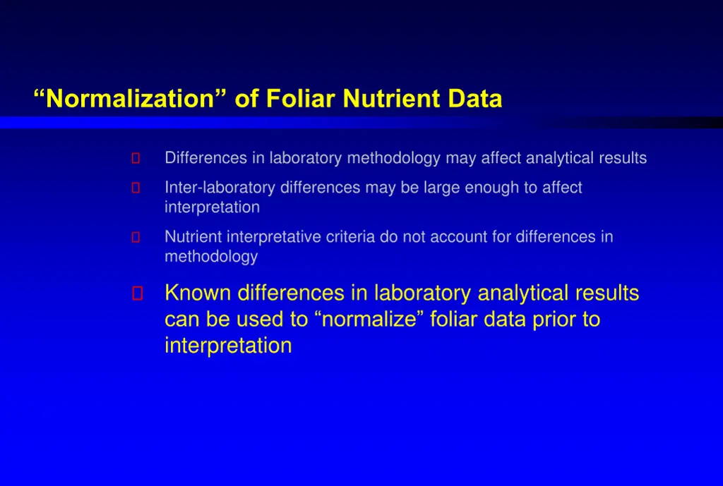 normalization of foliar nutrient data 4