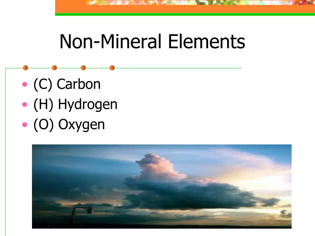 non mineral elements