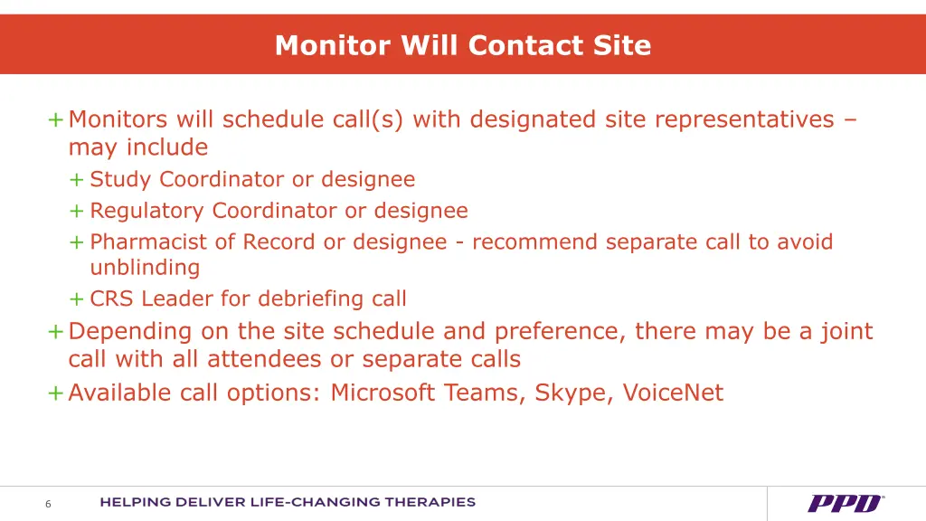 monitor will contact site