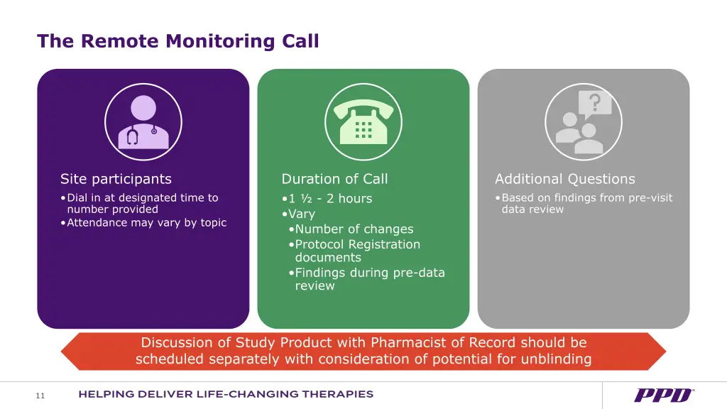 the remote monitoring call