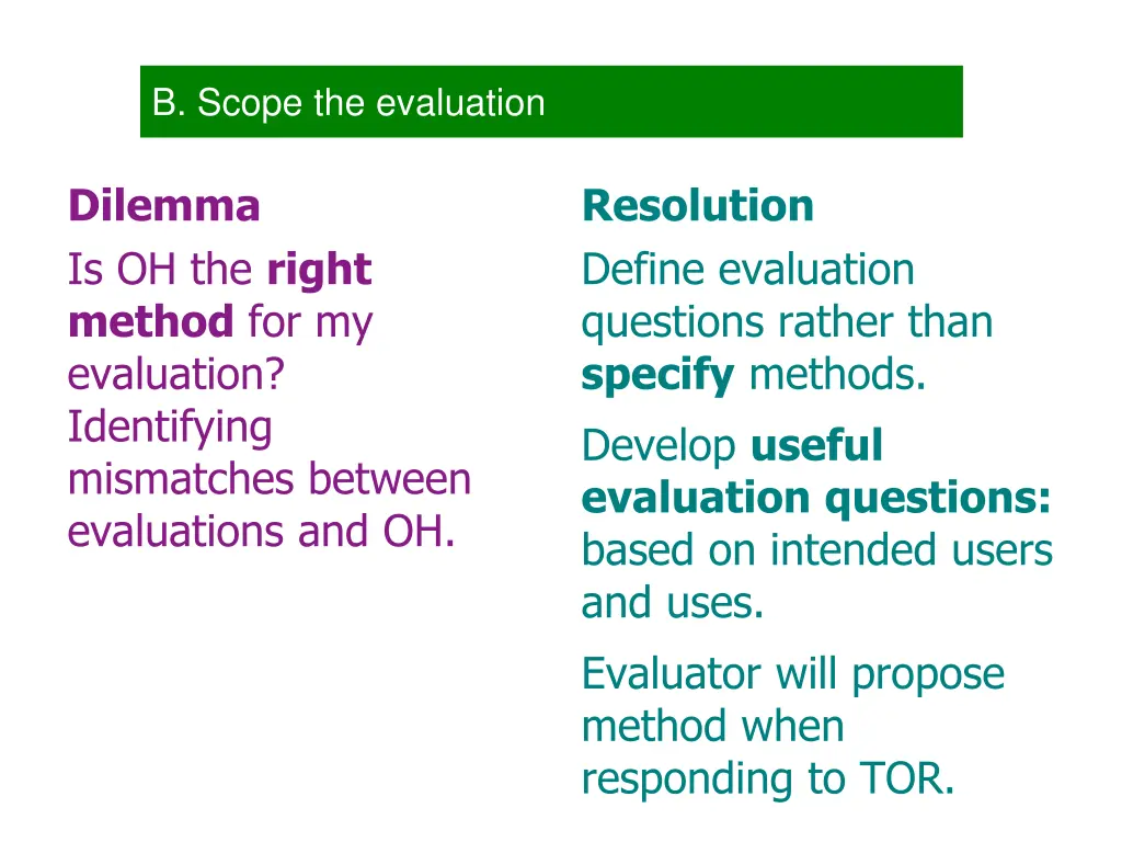 b scope the evaluation 1