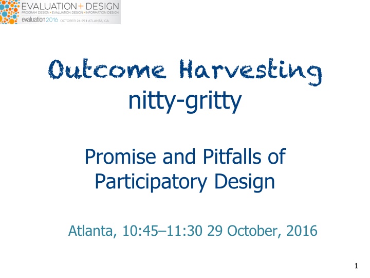 outcome harvesting nitty gritty