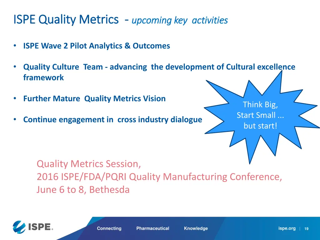 ispe quality metrics ispe quality metrics