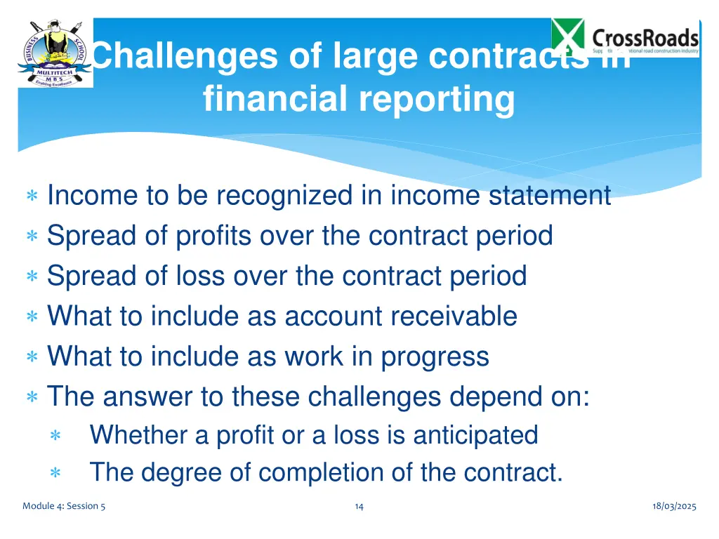 challenges of large contracts in financial