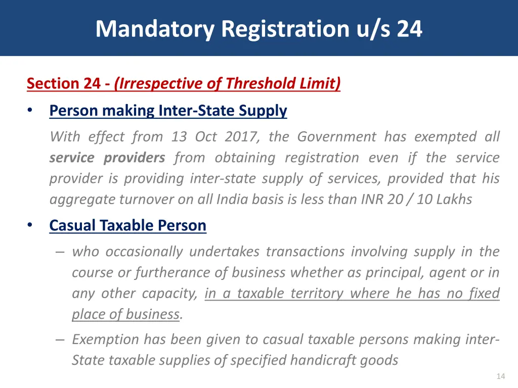 mandatory registration u s 24 1