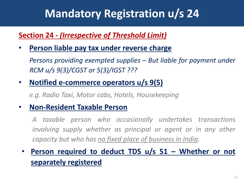 mandatory registration u s 24 2