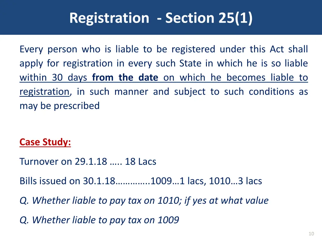 registration section 25 1