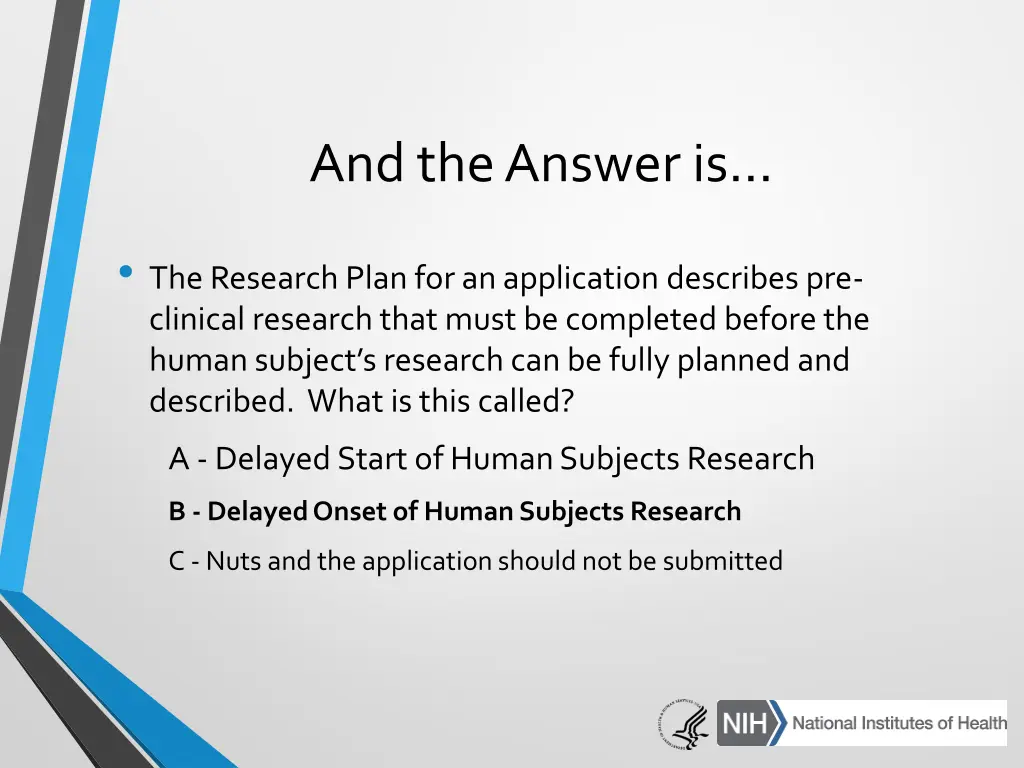 and the answer is