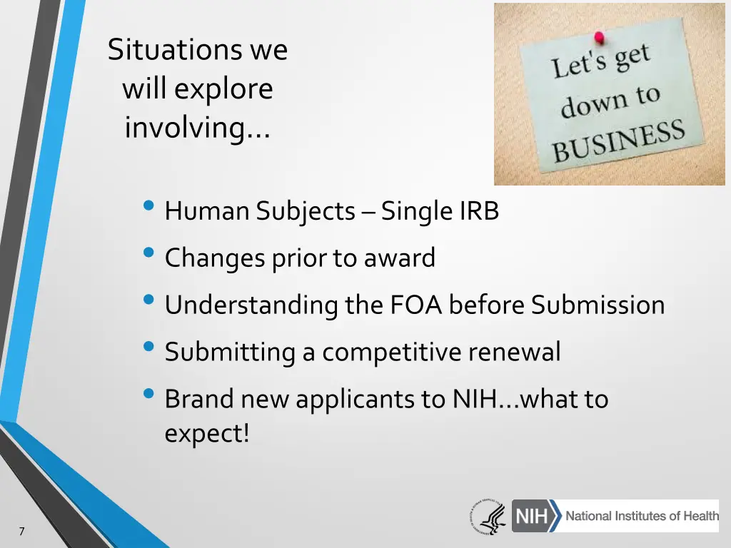 situations we will explore involving