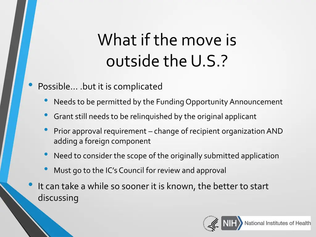 what if the move is outside the u s possible