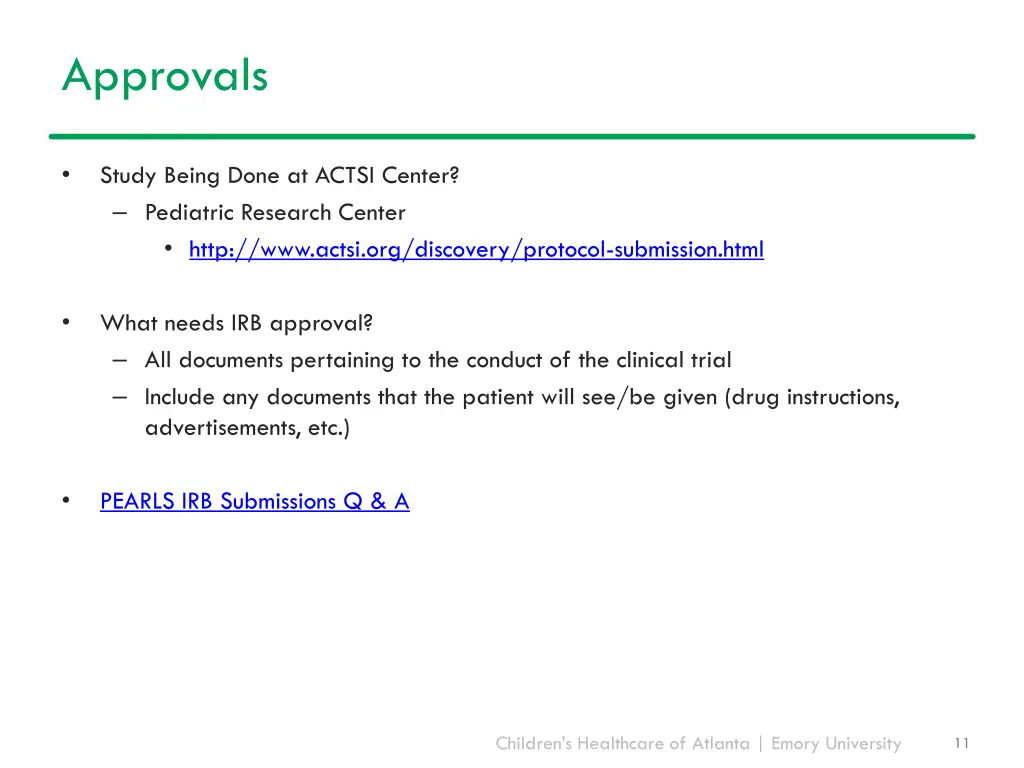 approvals