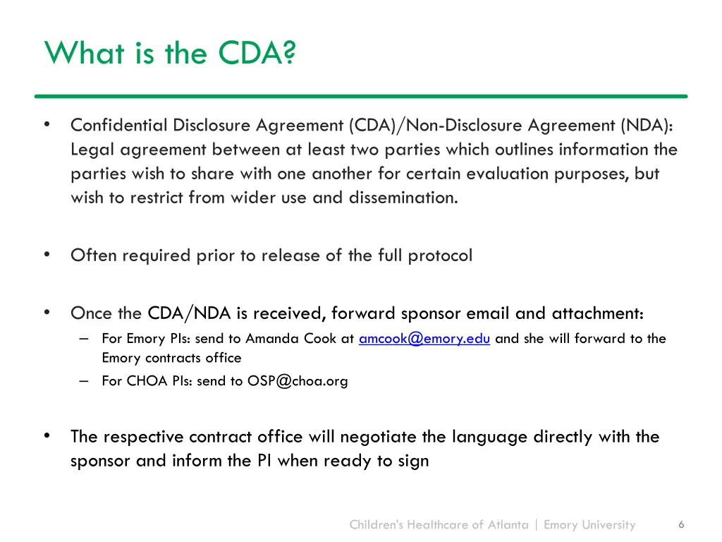 what is the cda