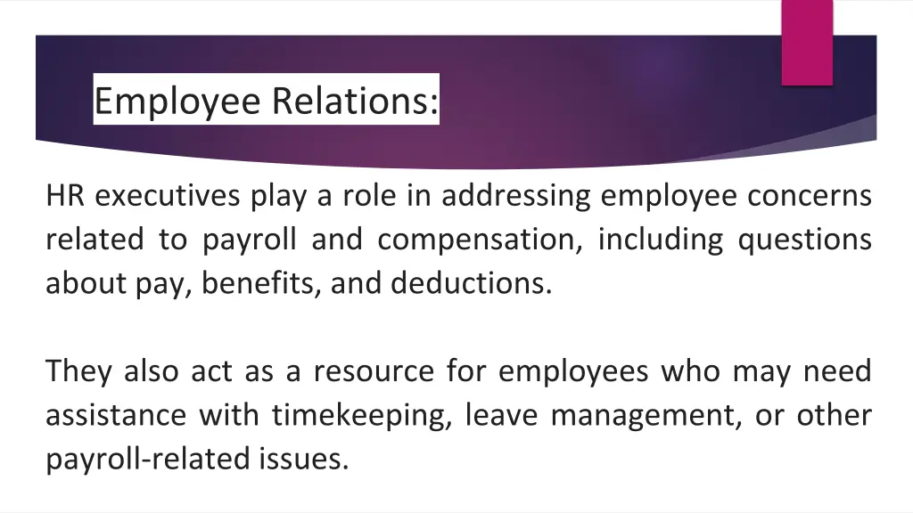 employee relations