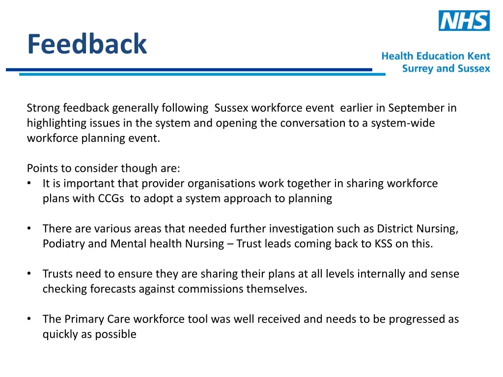 feedback
