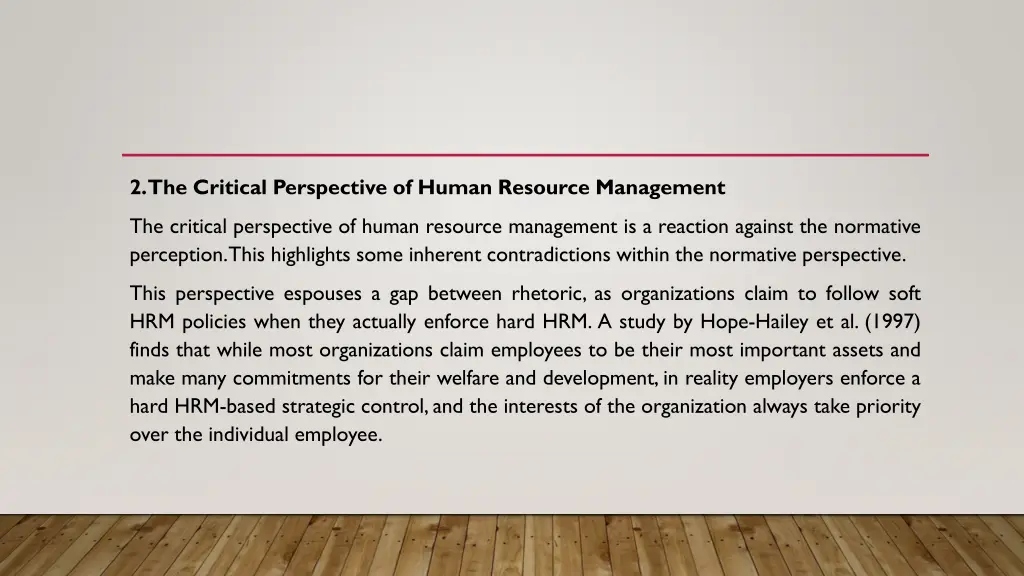 2 the critical perspective of human resource