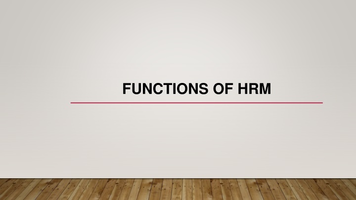 functions of hrm