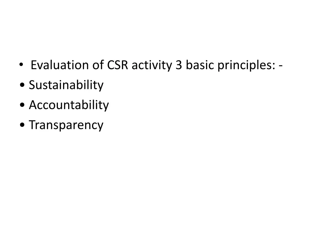 evaluation of csr activity 3 basic principles