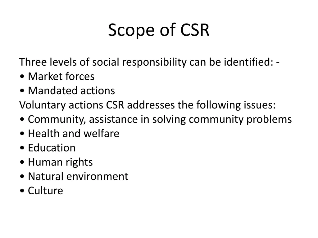 scope of csr