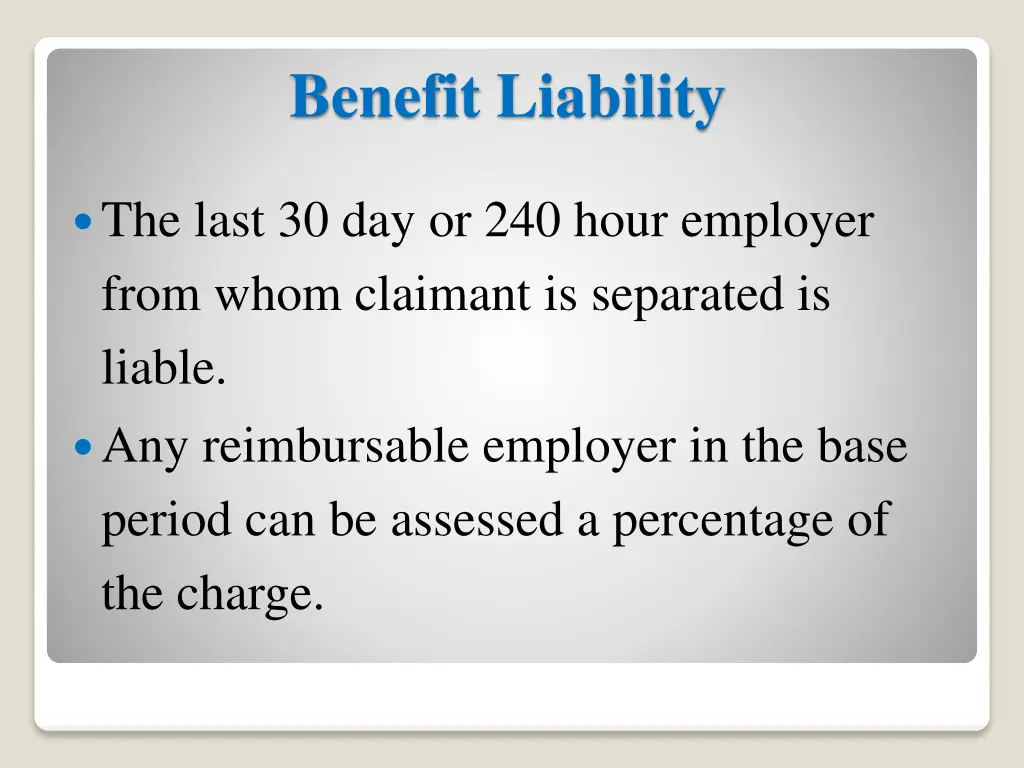 benefit liability