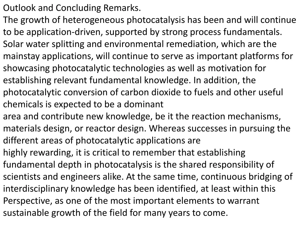 outlook and concluding remarks the growth