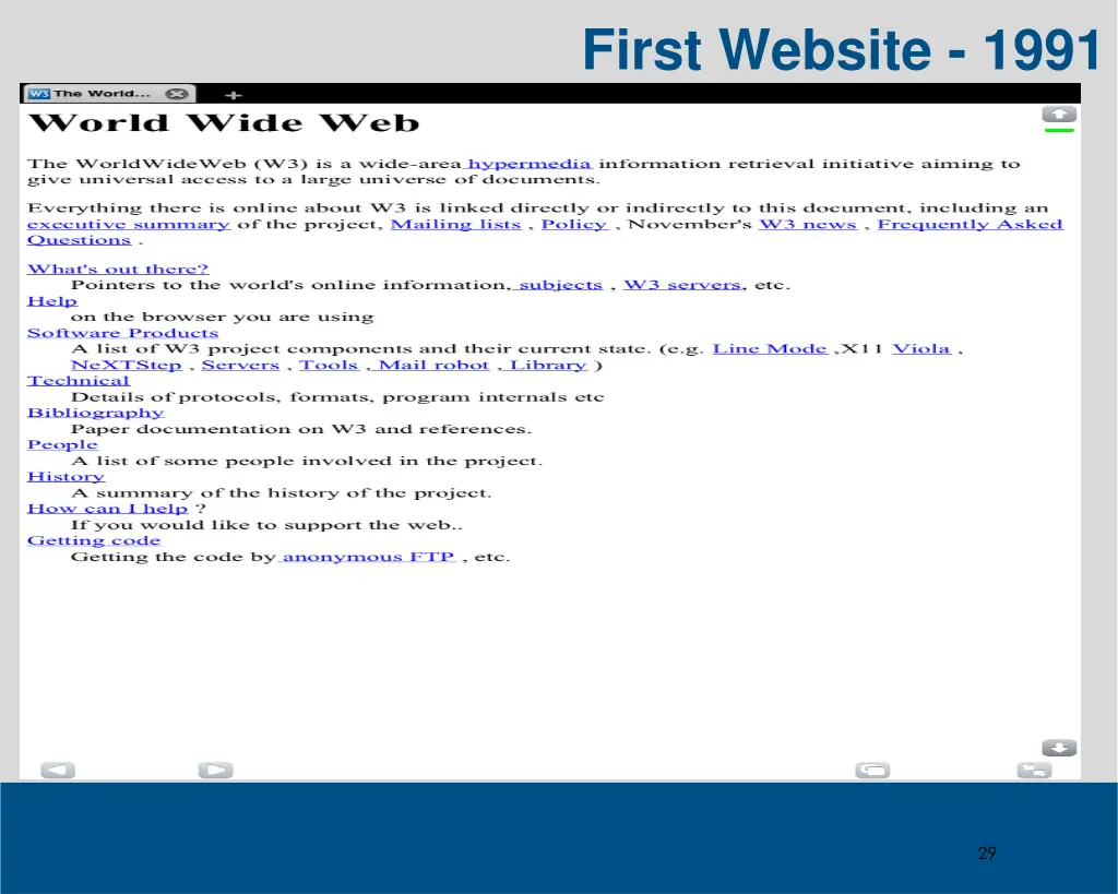 first website 1991