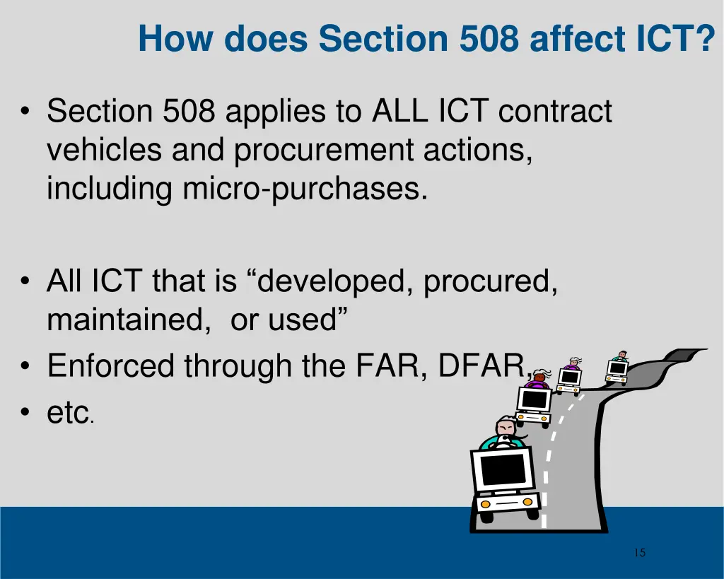 how does section 508 affect ict