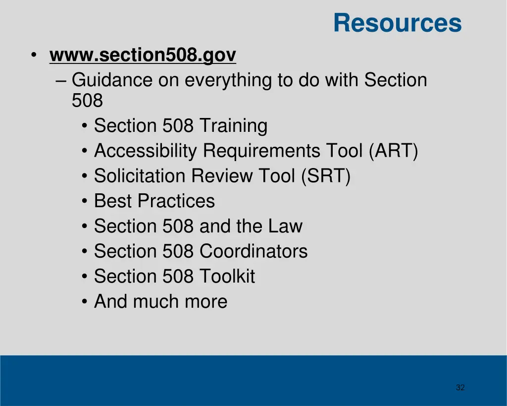 resources