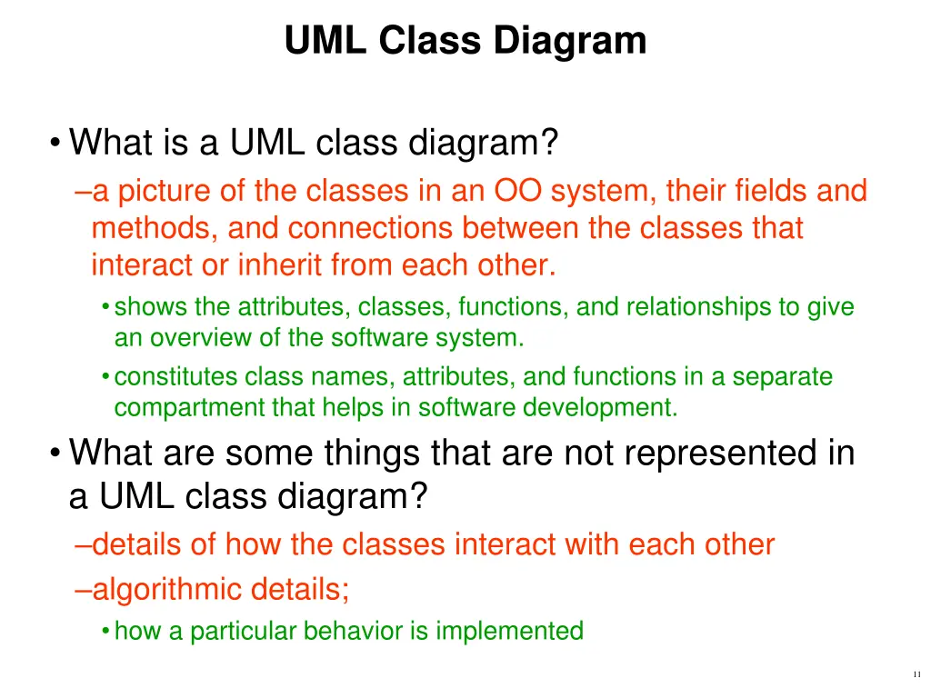 uml class diagram