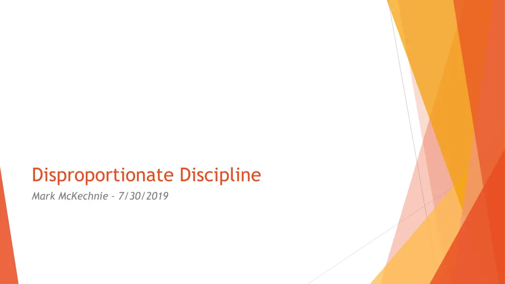 disproportionate discipline mark mckechnie