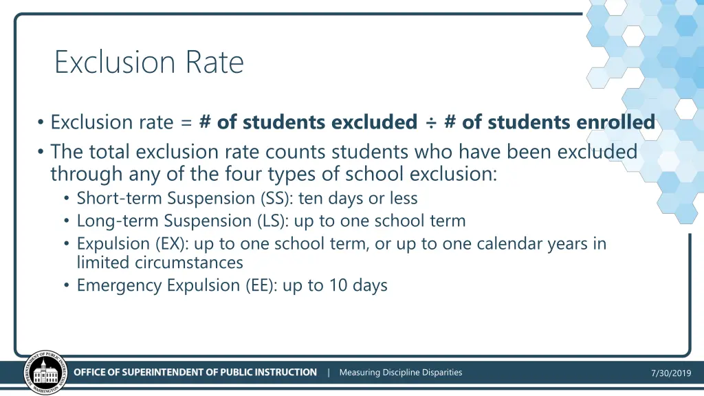exclusion rate