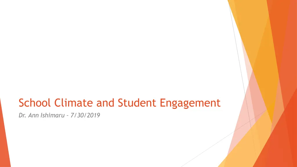school climate and student engagement