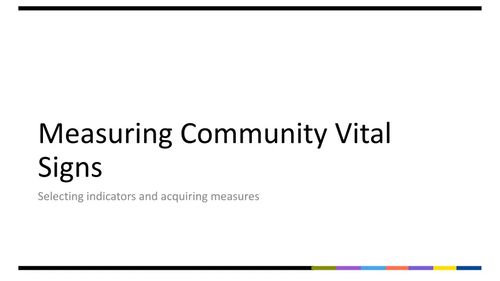 measuring community vital signs selecting