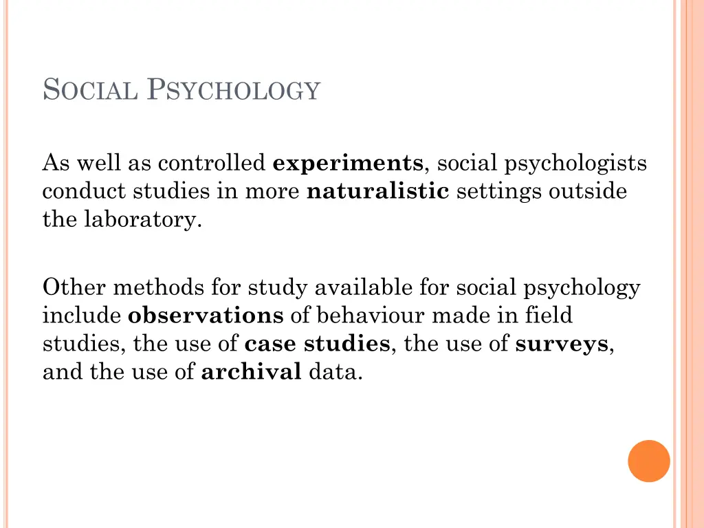 s ocial p sychology