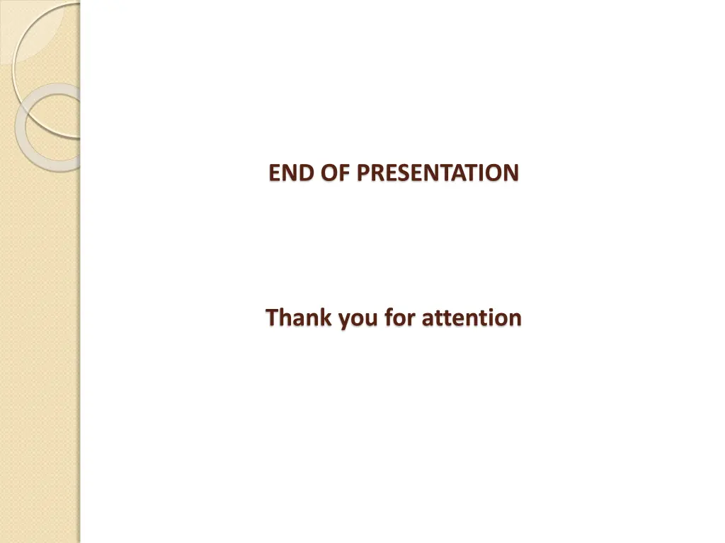 end of presentation