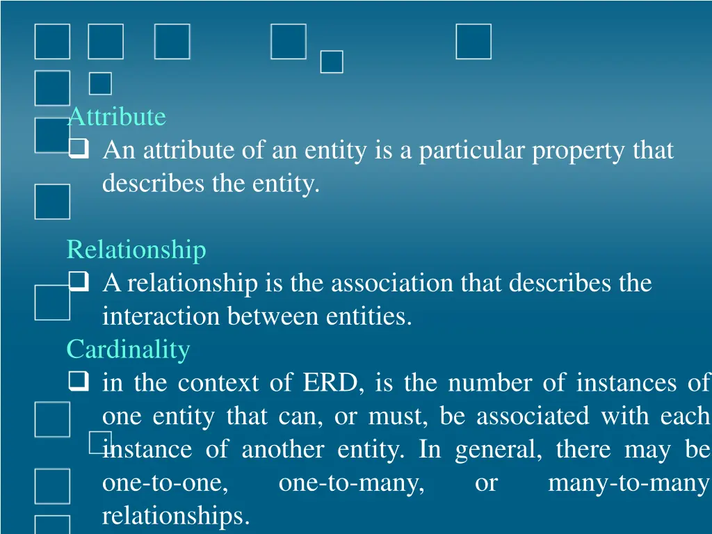 attribute an attribute of an entity