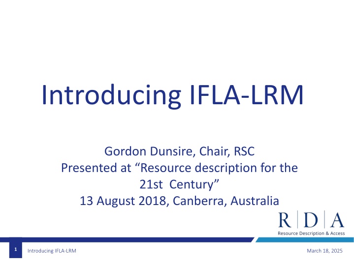 introducing ifla lrm