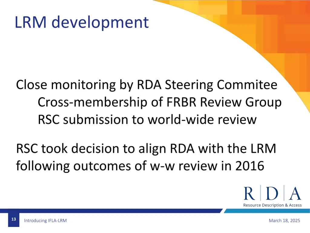 lrm development