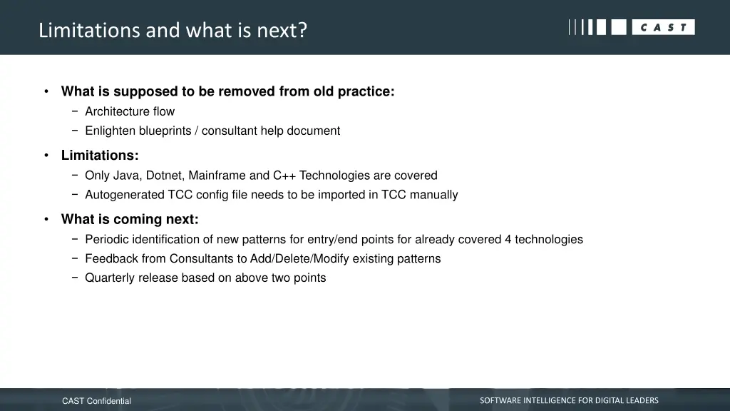 limitations and what is next