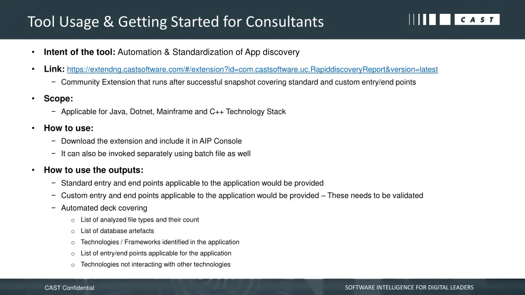 tool usage getting started for consultants