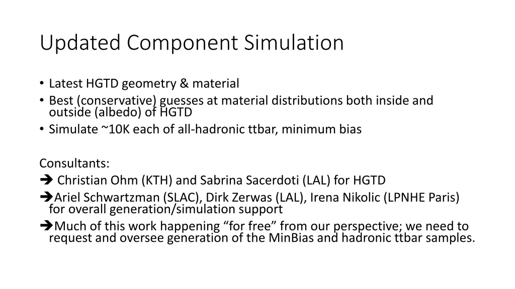 updated component simulation