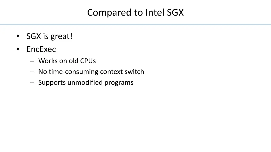 compared to intel sgx