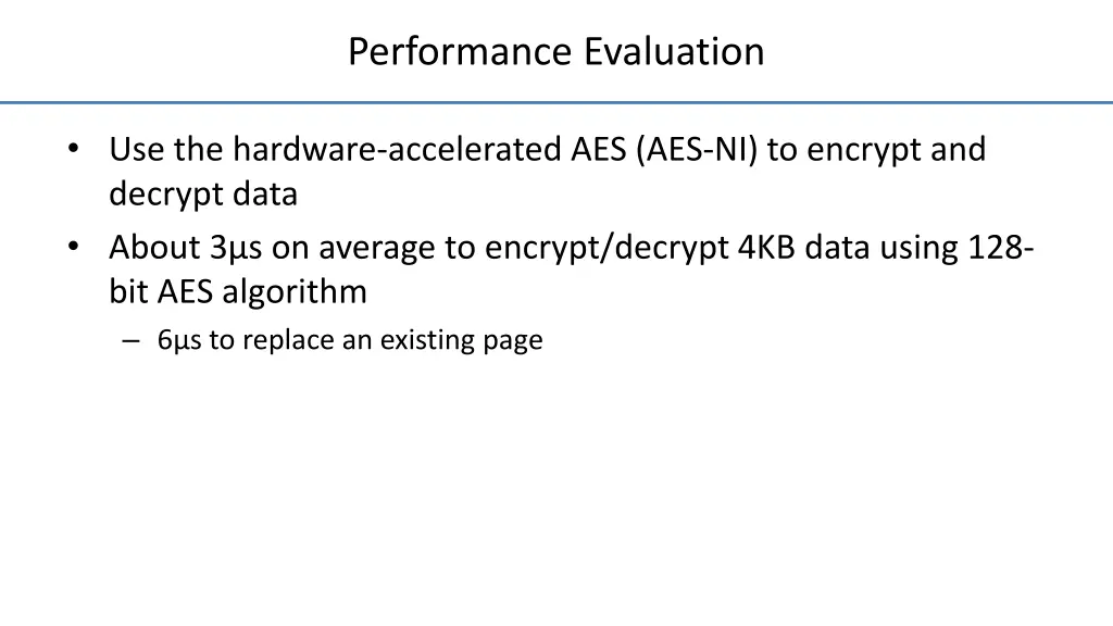 performance evaluation