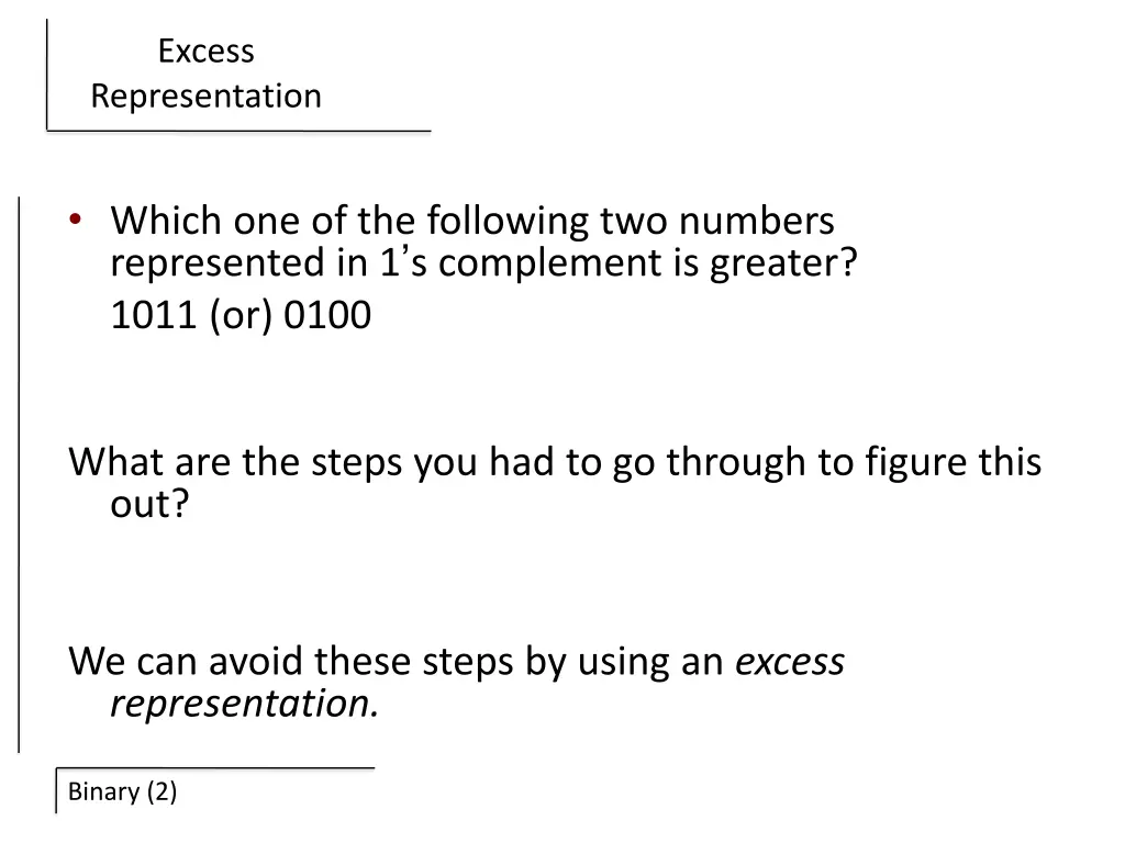 excess