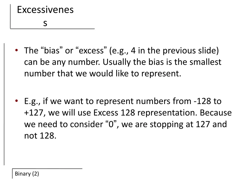 excessivenes s