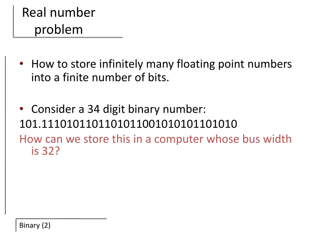 real number problem