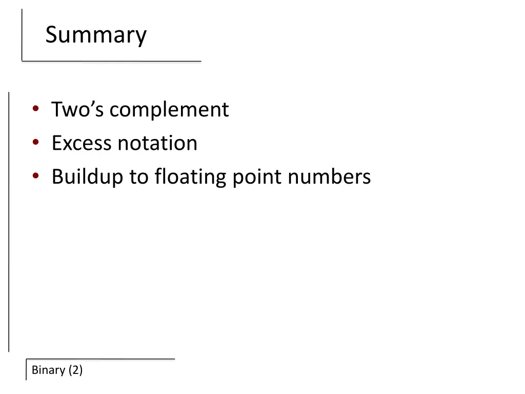 summary